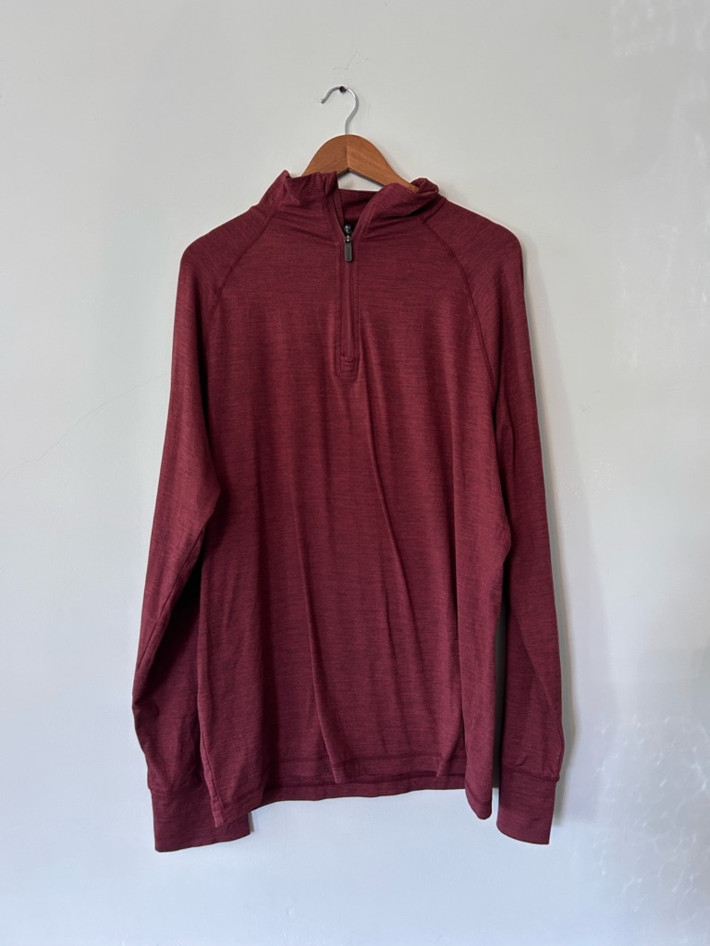 Gaiam Men’s XL 1/4 Zip Up Activewear Pullover Port Royale Heather